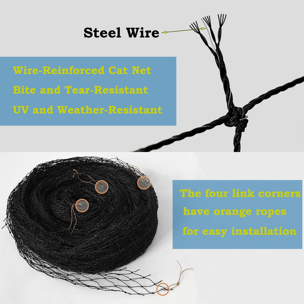 JUMXSRLE cat netting easy-cut flexible fit for windows