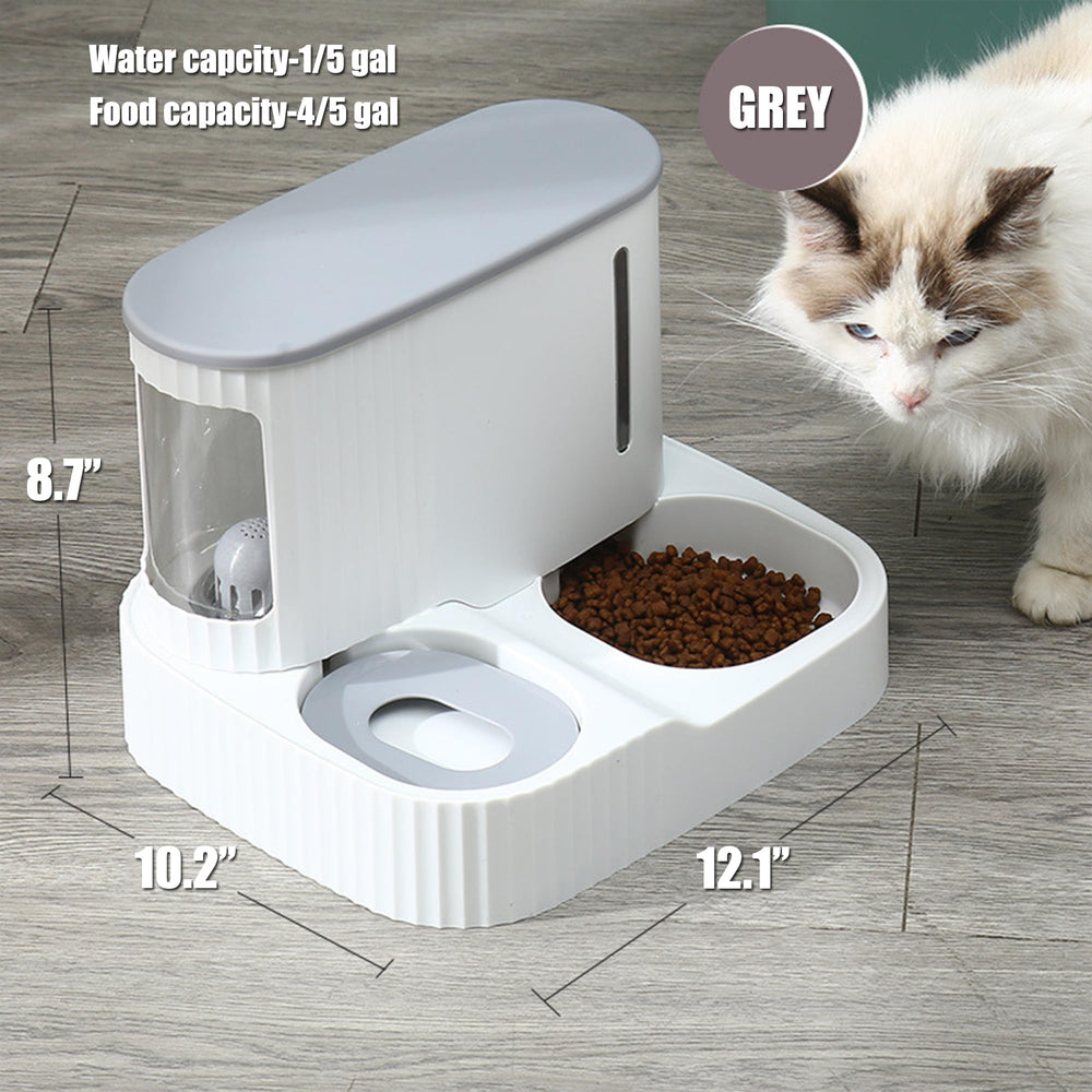 Junbec-Pet cat feeder-easy-clean-accessories highlights split components for thorough cleaning.
