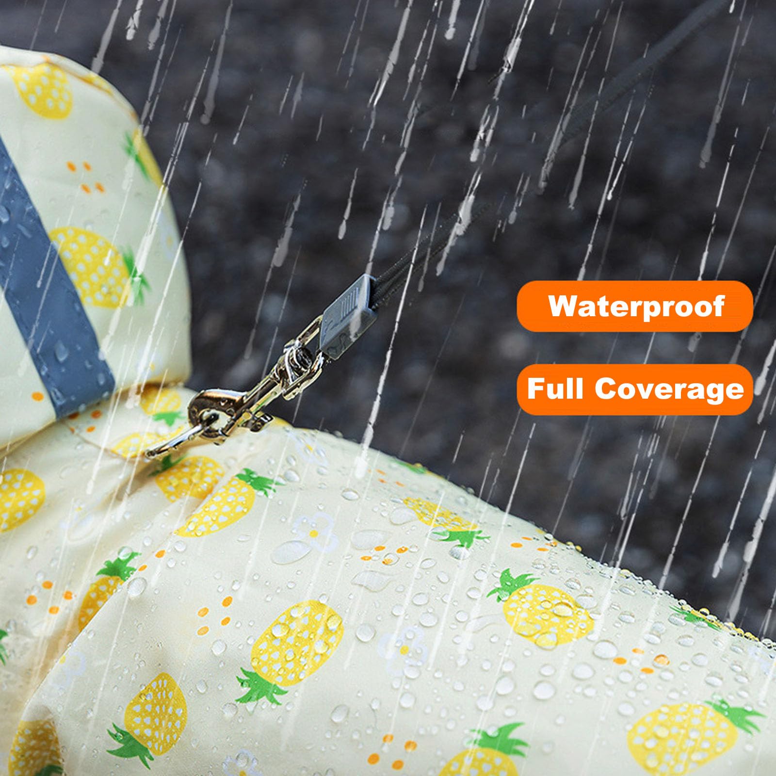Junchl Reflective strip dog poncho increases visibility in low light