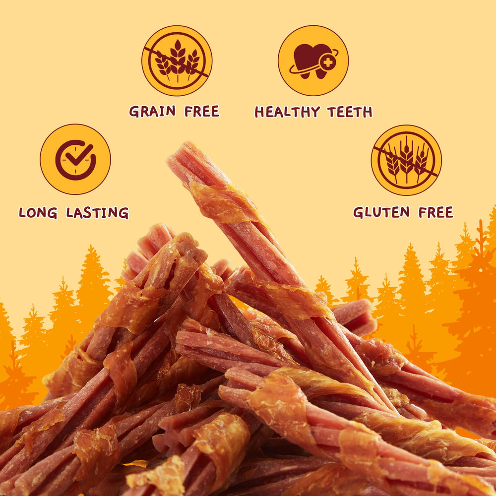 Jungle Calling Beef Collagen Sticks texture closeup shows durable chew appeal.
