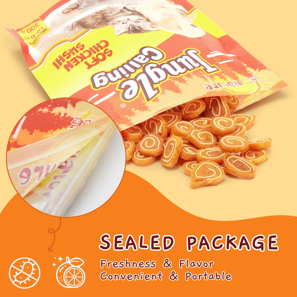 Jungle Calling measured calorie content per pack supports portion awareness.
