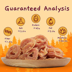 Jungle Calling chicken rings rawhide-free chews for safer chewing.