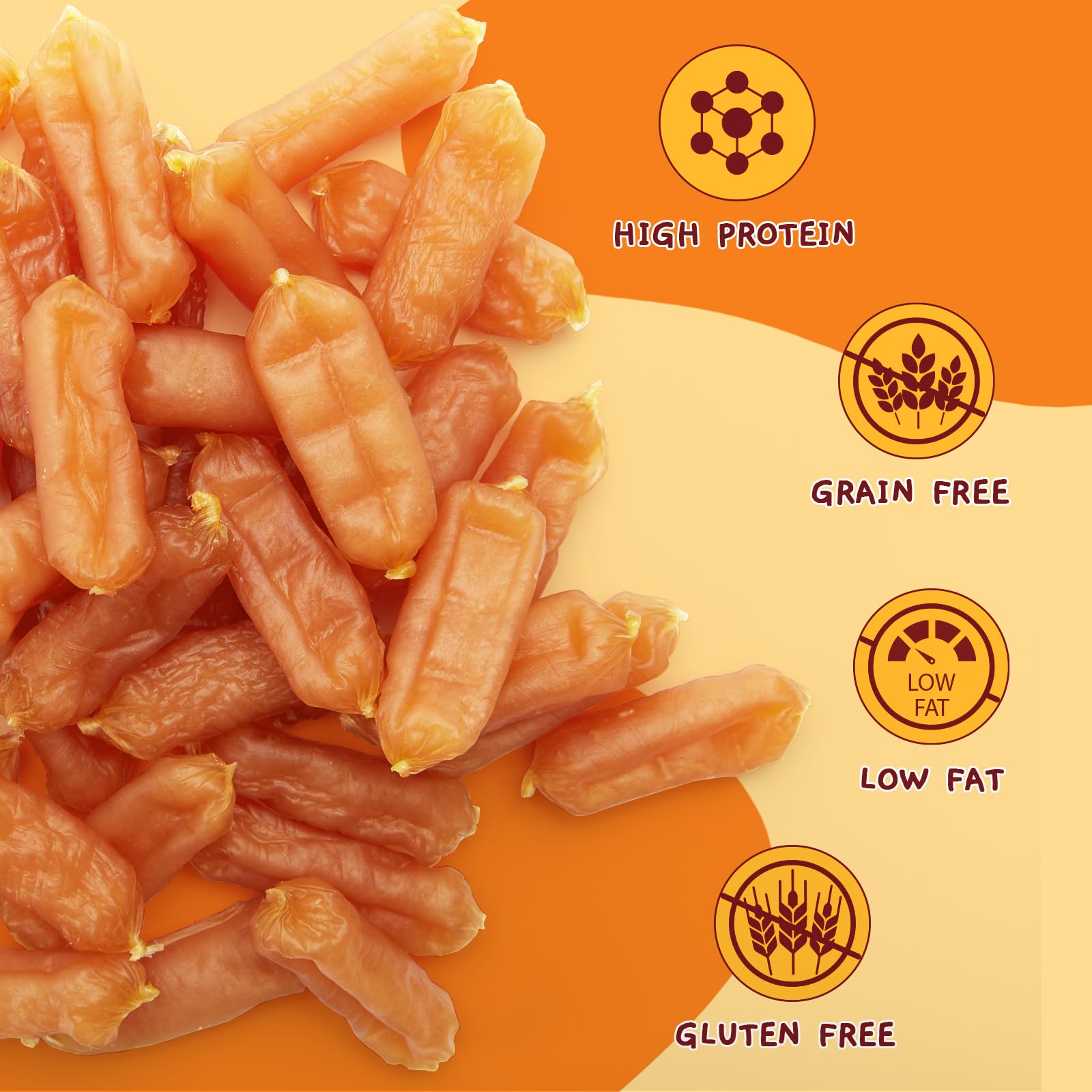 Close-up of Jungle Calling jerky texture featuring real chicken flavor