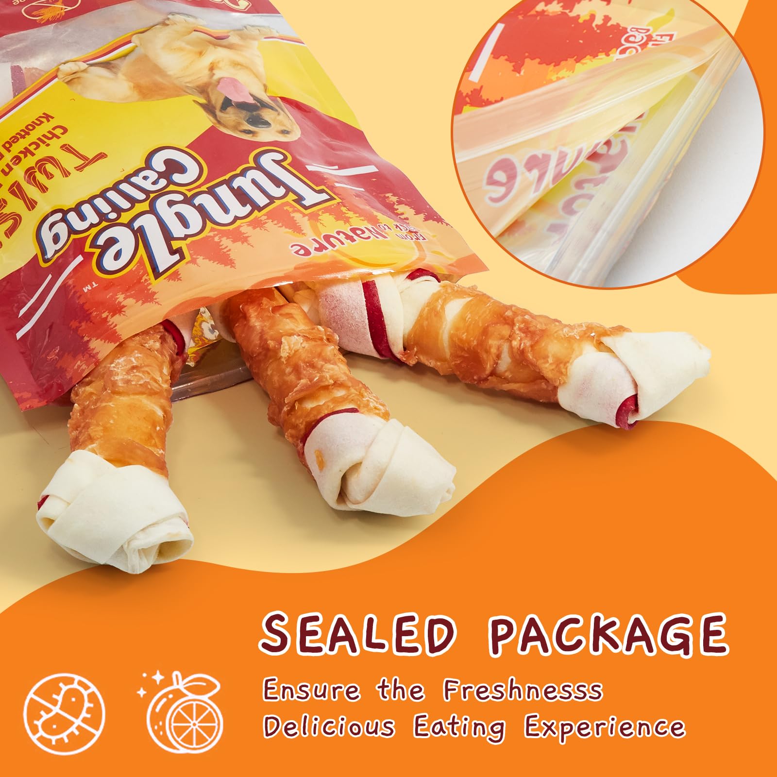 Jungle Calling triple-pack packaging delivers more long-lasting fun per chew.