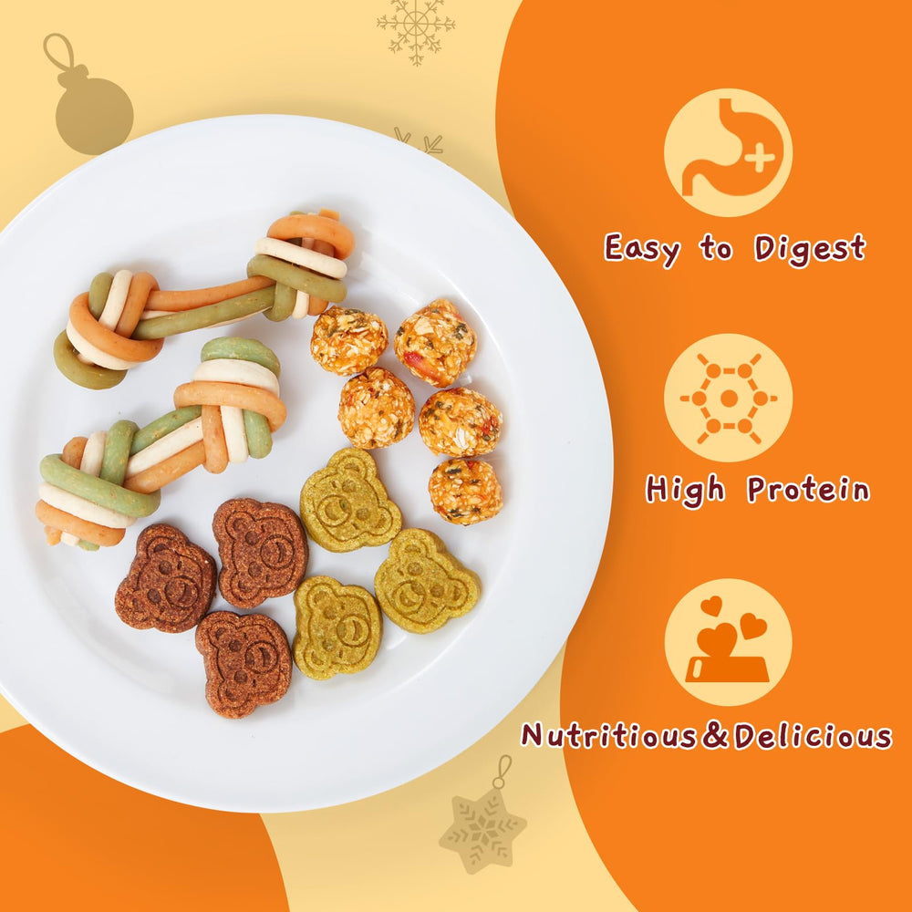 Jungle Calling Christmas Dog Treats Bear Biscuits crunchy, tasty bites dogs enjoy