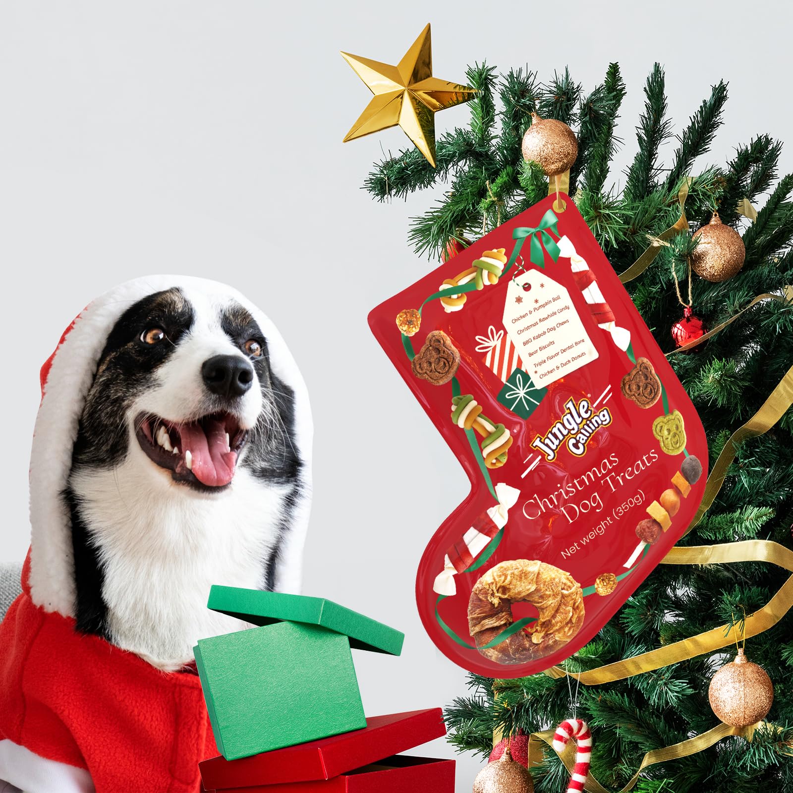 Jungle Calling Christmas Dog Treats Chicken & Duck Donuts festive donut-shaped treats