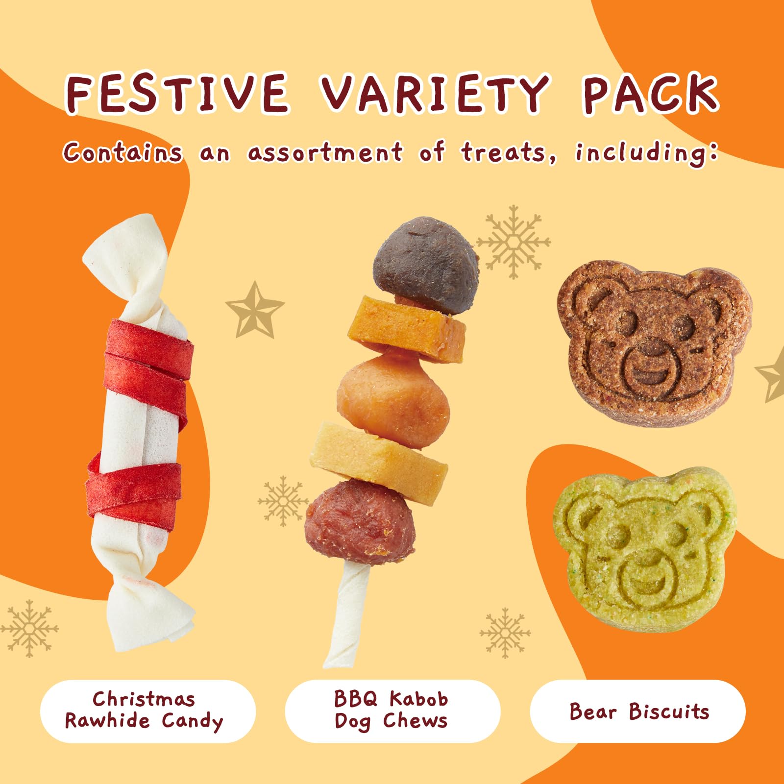 Jungle Calling Christmas Dog Treats Chicken & Pumpkin Ball close-up highlights protein-rich chew