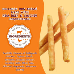 Jungle Calling collagen sticks serve as a safe rawhide alternative