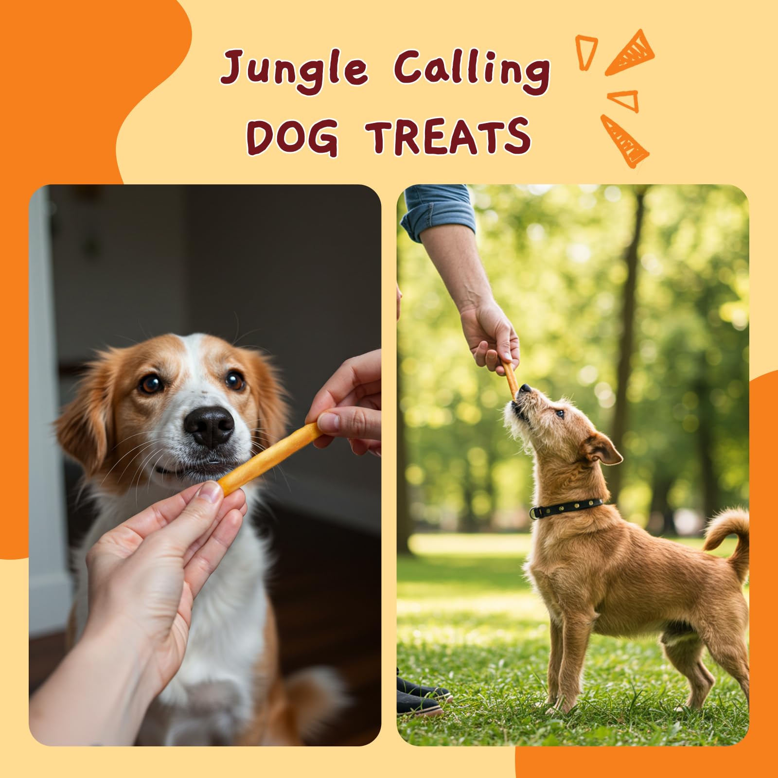 Jungle Calling collagen sticks include safe feeding guidelines for use