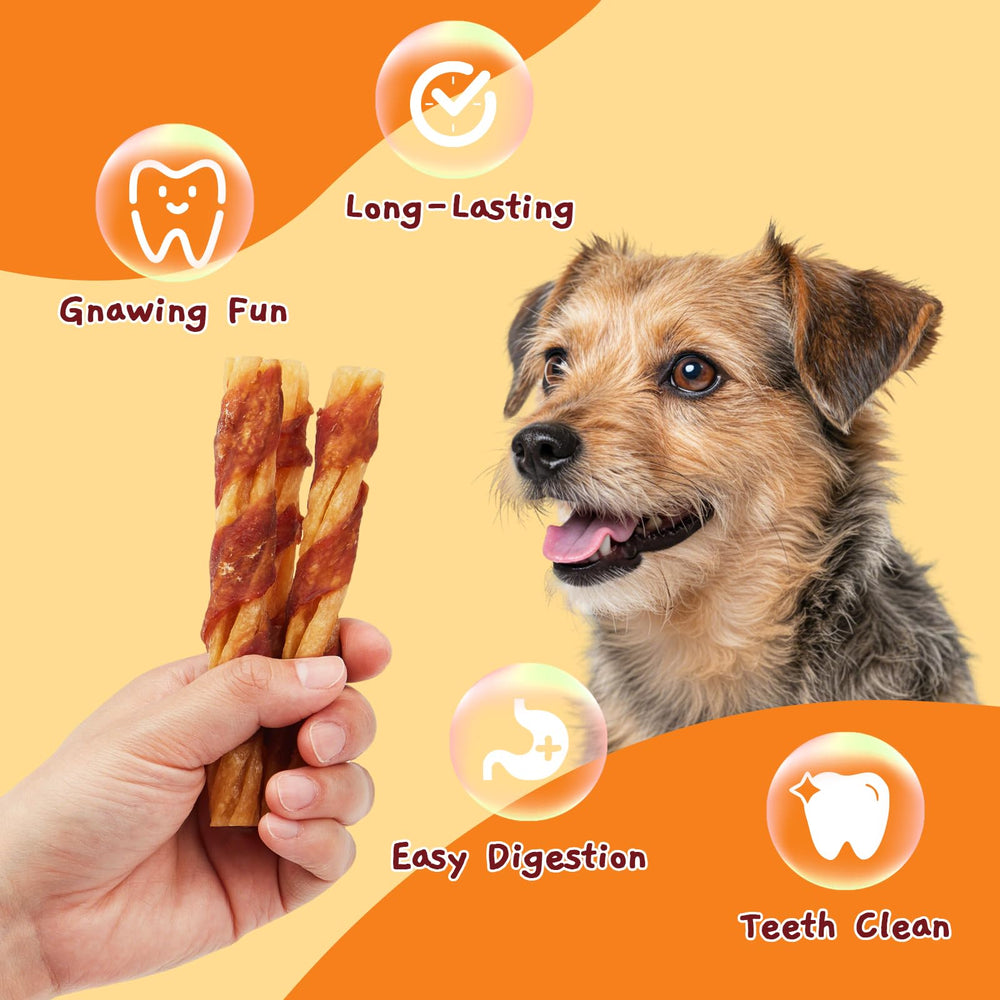 Jungle Calling dental-scrub action close-up as dogs gnaw for dental health support.