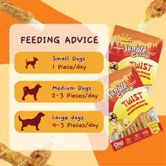 Jungle Calling dog treats dental-hygiene-benefit image emphasizes chewing that supports plaque control during play
