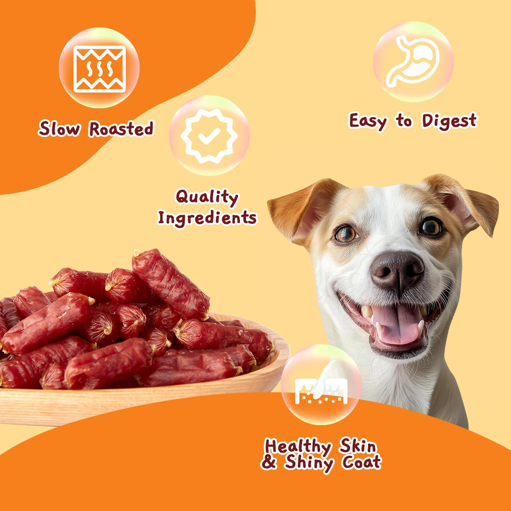 Jungle Calling ingredients label image reinforces grain-free, protein-rich duck jerky for active dogs.