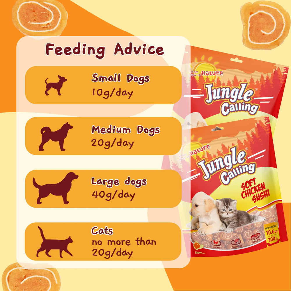 Jungle Calling grain-free treats with no artificial colours or flavours support grain-free snacking.