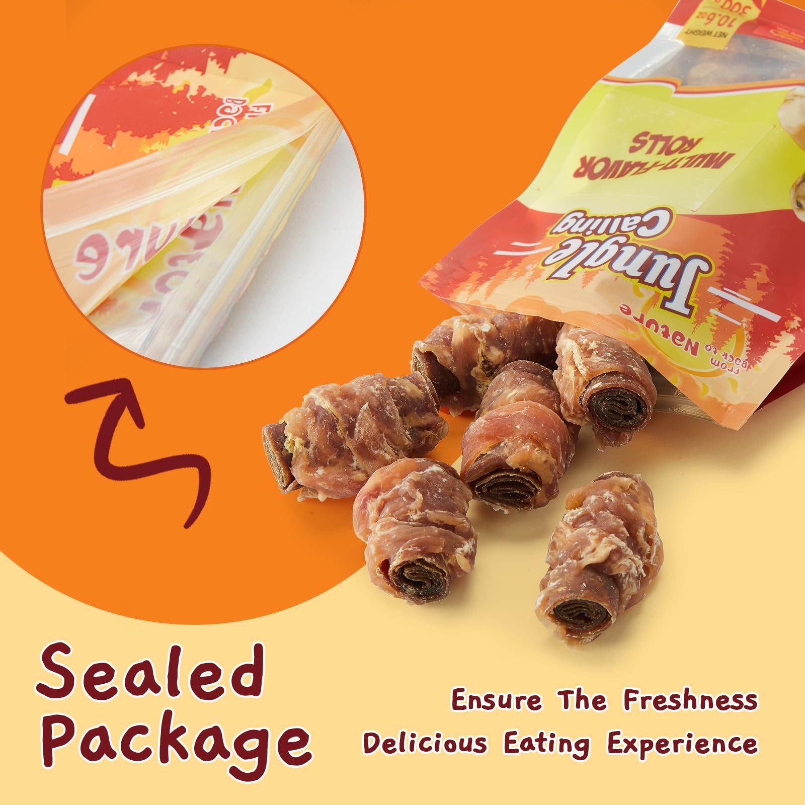 Jungle Calling 10.6 oz pouch ready for at-home snacking and rewards.