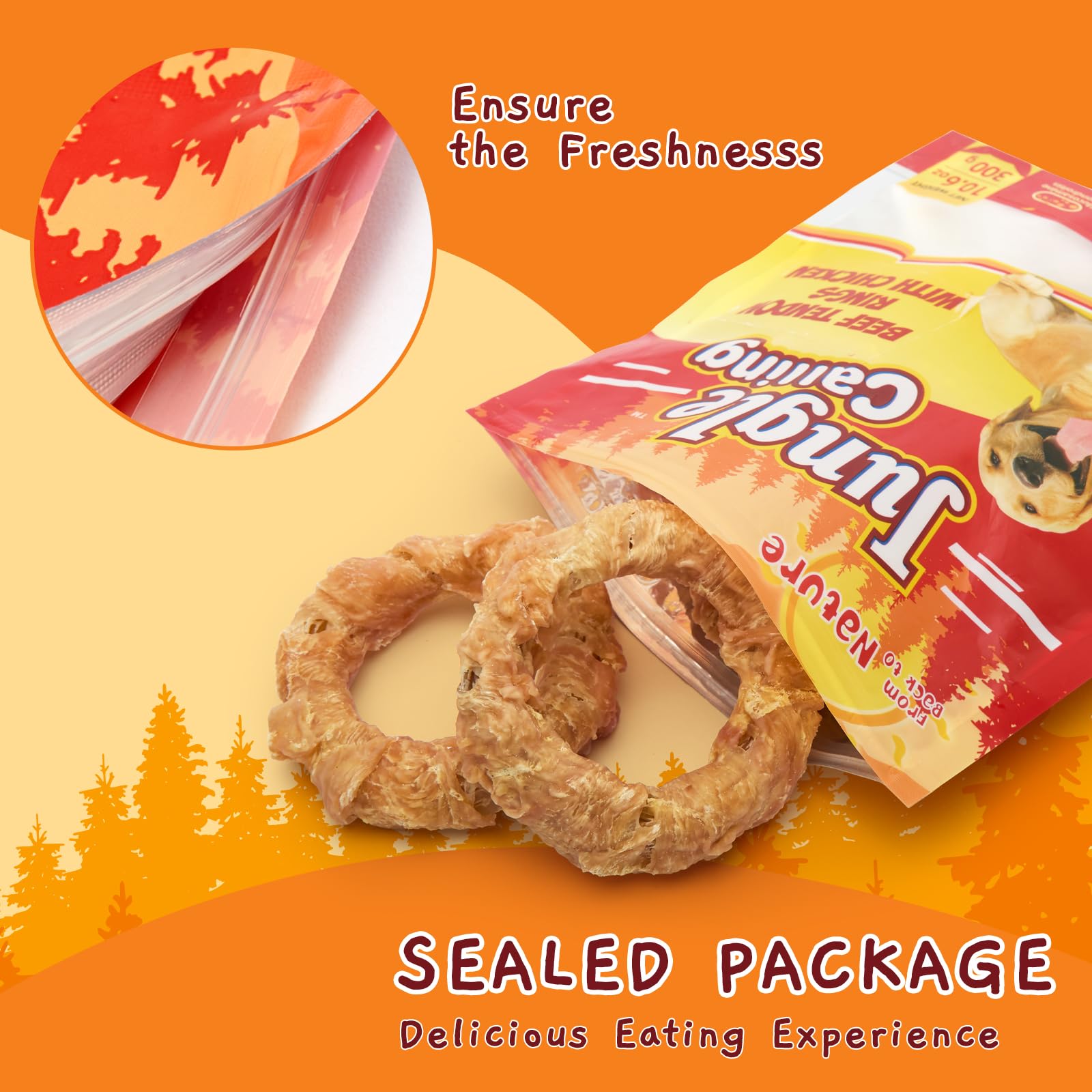 Jungle Calling rawhide-free beef tendon offers a safer chew experience