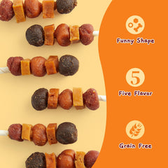 Jungle Calling real chicken-duck-beef kabobs highlight premium proteins for active dogs