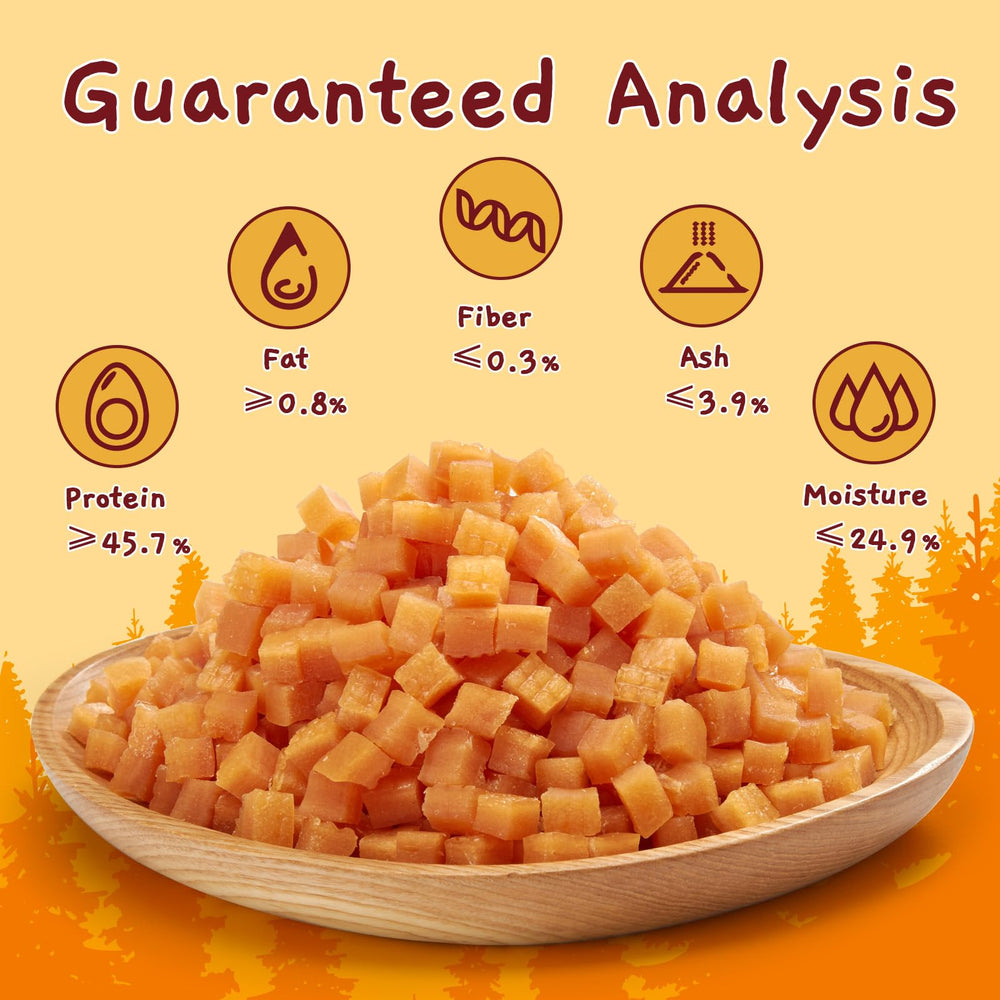 Jungle Calling soft-texture treats ideal for small dogs and seniors.