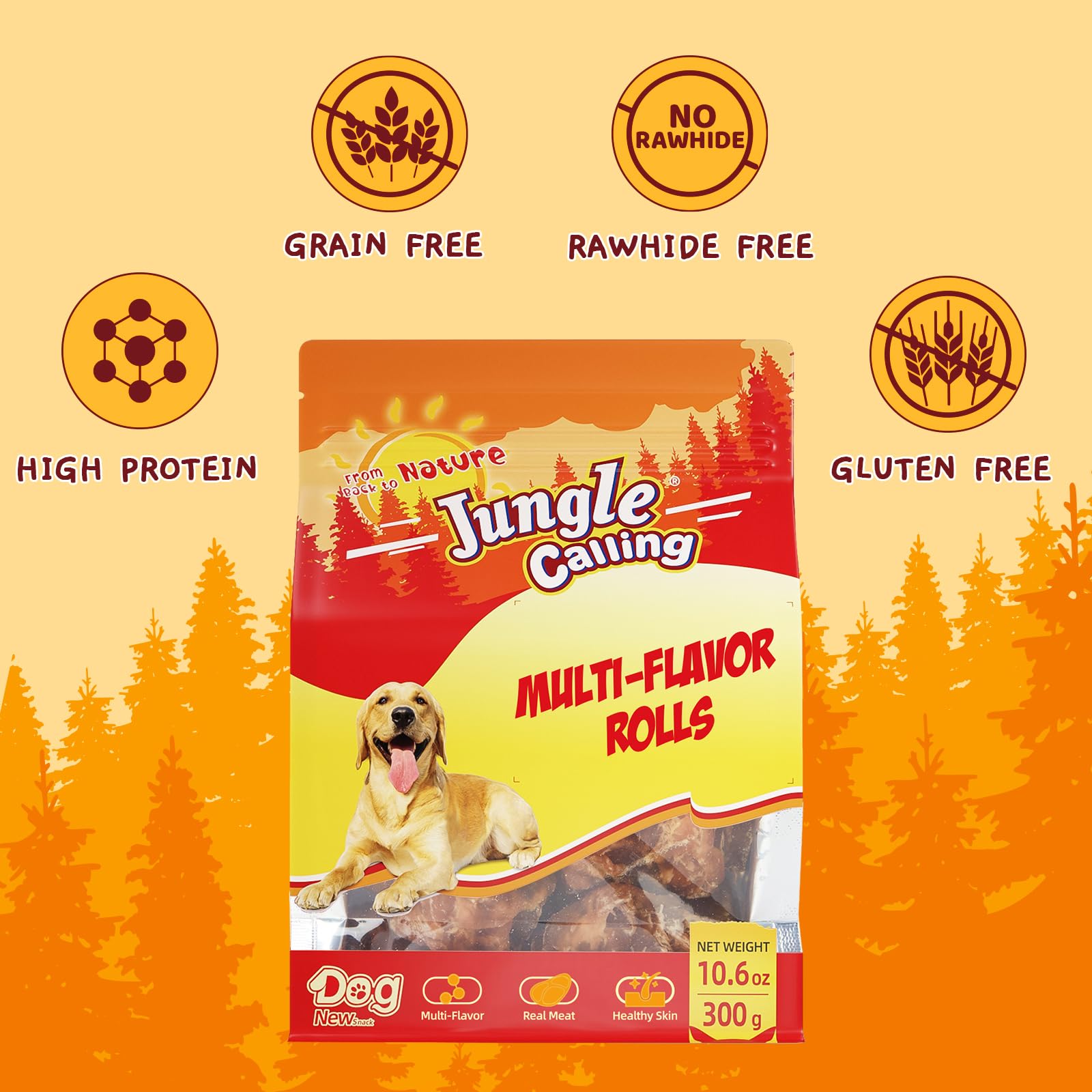 Jungle Calling multi-flavor rolls close-up showing rich texture for training rewards.