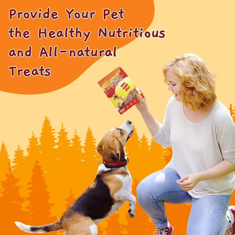 Jungle Calling triple-flavor-rolls dog-friendly snack for everyday moments