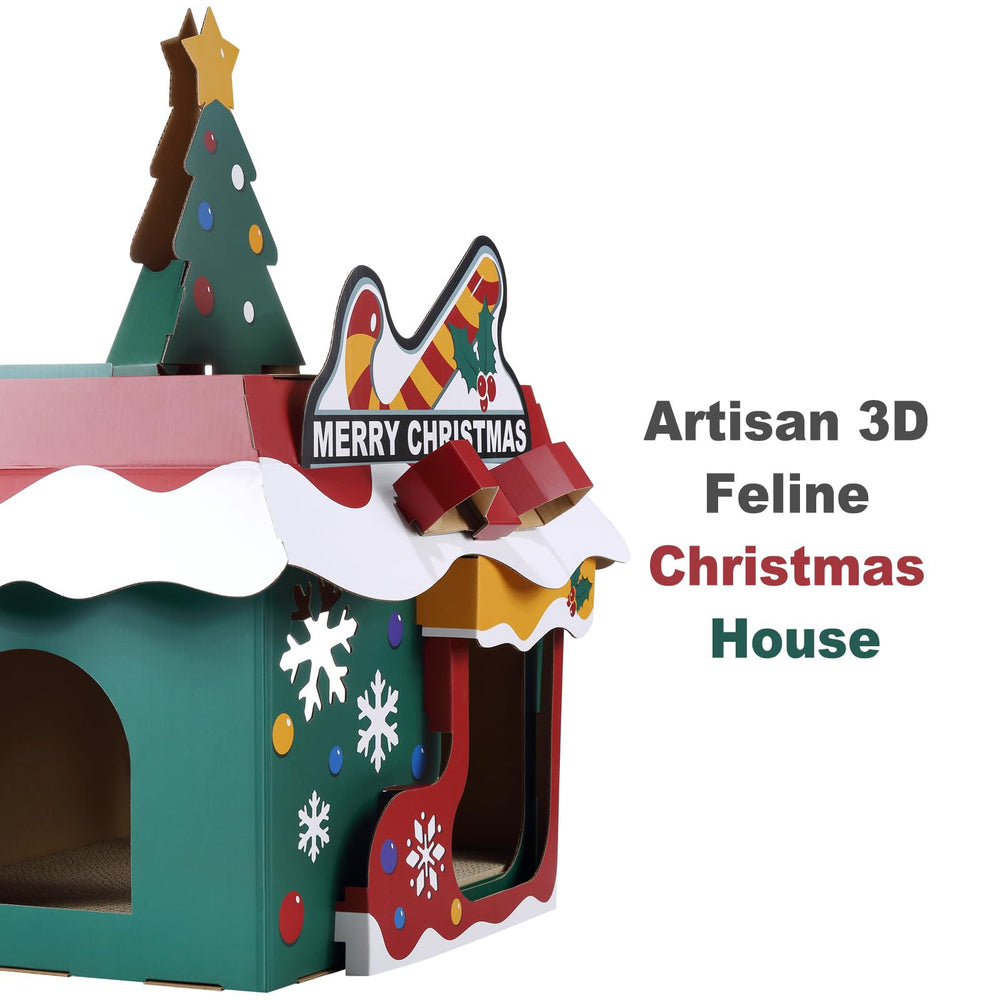 Jungle Elf cat house tool-free assembly diagram for quick setup