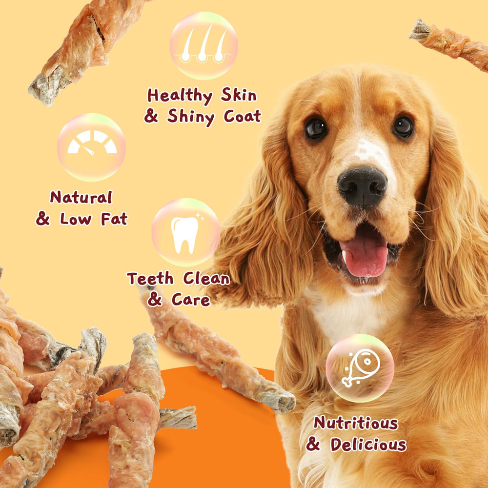 Jungle Calling high-protein dog treats shown as training rewards during walks.