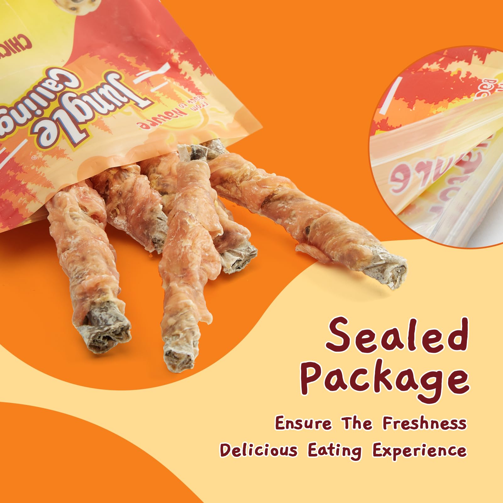 Jungle Calling rawhide-free chew featured for safer alternative chewing.