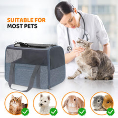 JUNGYOON cat carrier adjustable straps offer hands-free comfort for daily errands.