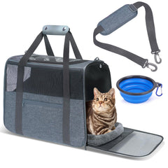 JUNGYOON cat carrier with top opening provides easy access for anxious cats during travel.