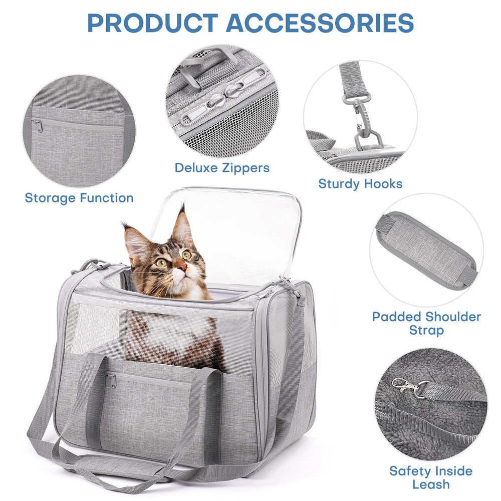 JUNGYOON premium cat carrier fold-flat design saves space.