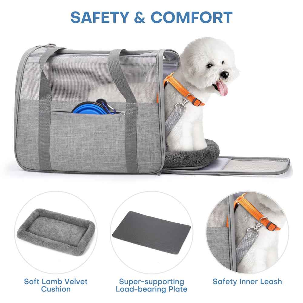 JUNGYOON premium cat carrier interior leash clip ensures secure travel.