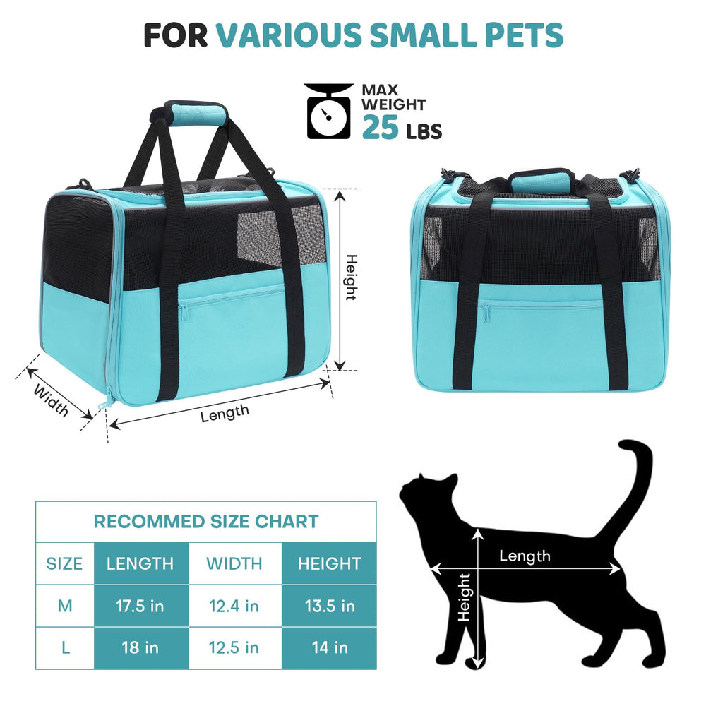 JUNGYOON Premium Cat Carrier reinforced stitching for secure transport