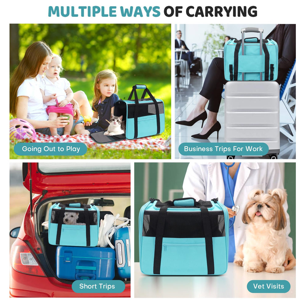 JUNGYOON Premium Cat Carrier shoulder straps enable hands-free portability