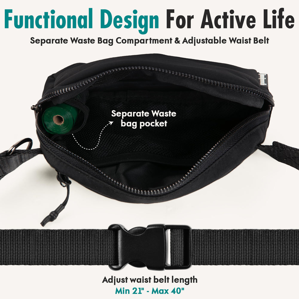 JUNIPOOCH detachable-running-leash enables quick switch to solo stroll.