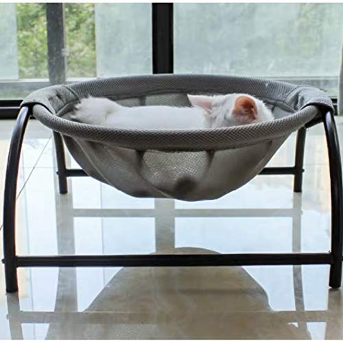 JUNSPOW cat bed hammock structure supports restful naps on any surface.
