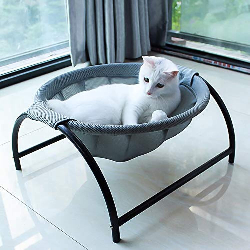 JUNSPOW cat bed indoors outdoors offers durable comfort for all-weather lounging.