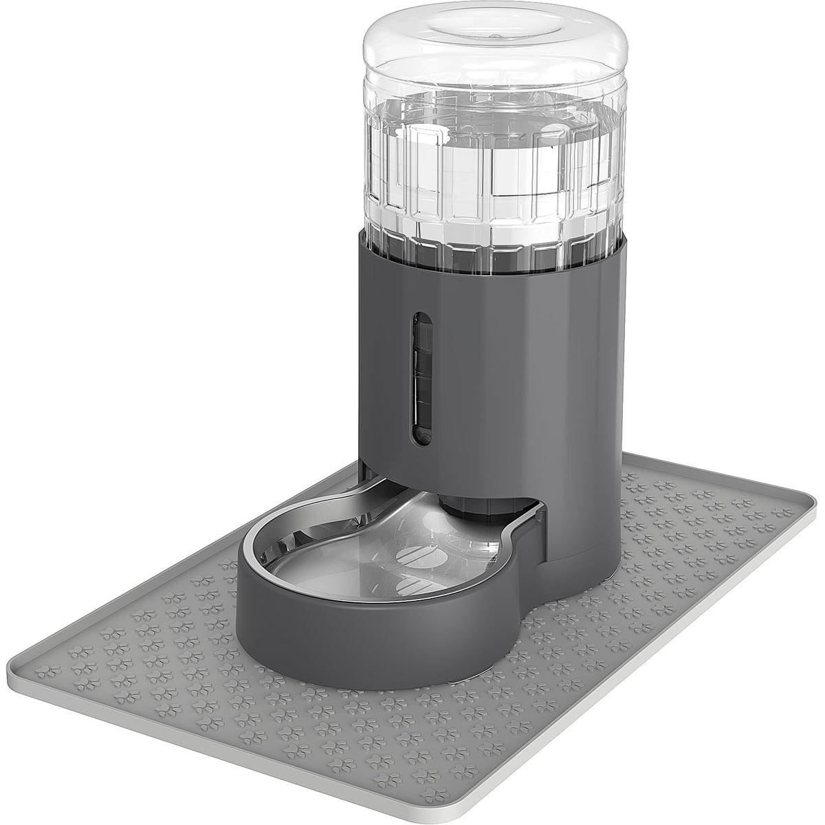 JUNSPOW cat water dispenser 4L side view, ideal for extended pet hydration between refills.
