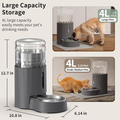 JUNSPOW cat water dispenser placemat assembly, helps keep floors dry and stable.