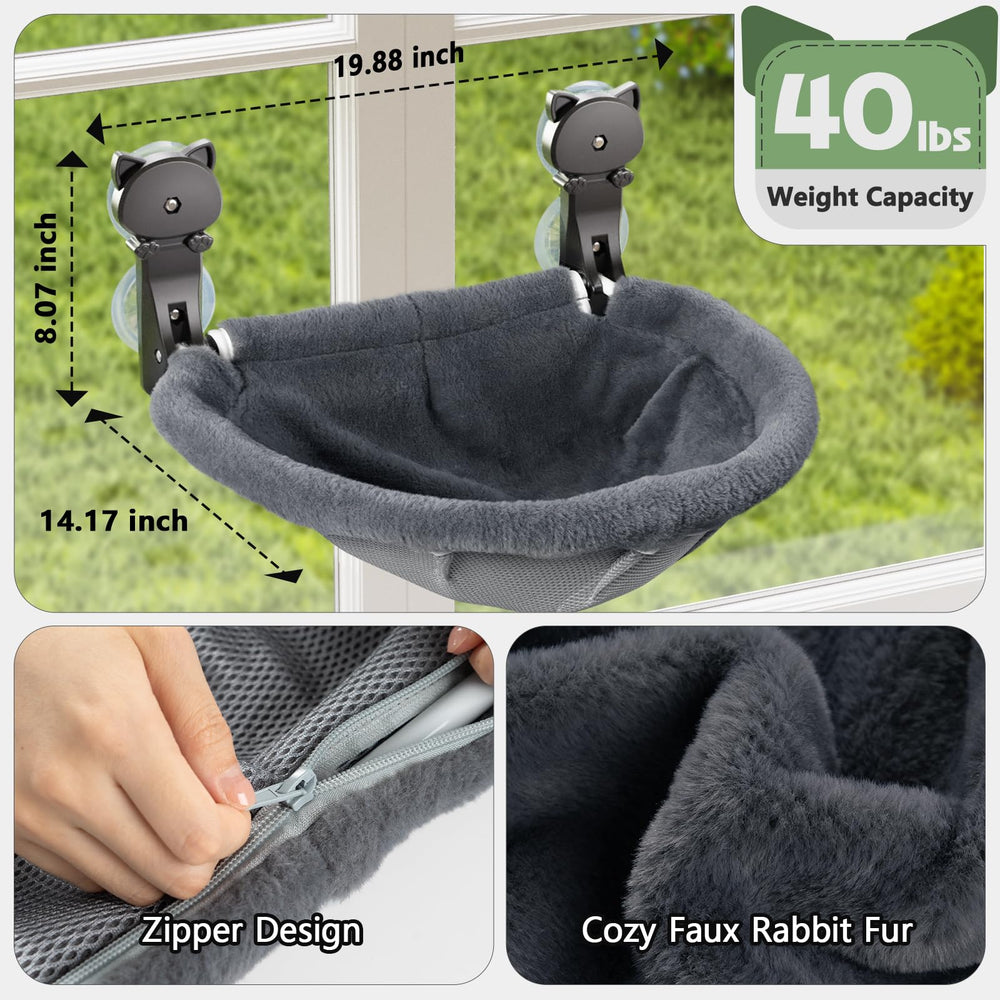 JUNSPOW faux-rabbit-fur cover adds warmth and coziness in colder seasons.