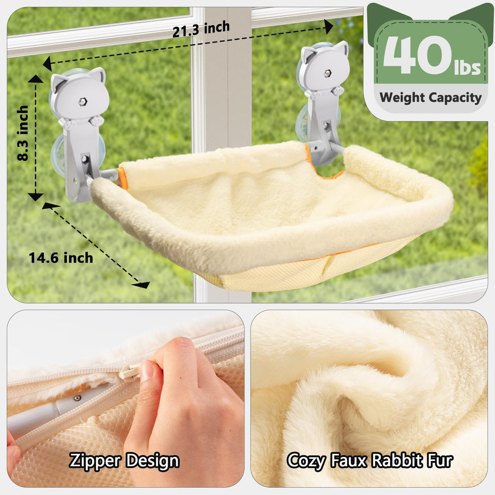 JUNSPOW faux rabbit fur cover offers warm comfort in cooler months.