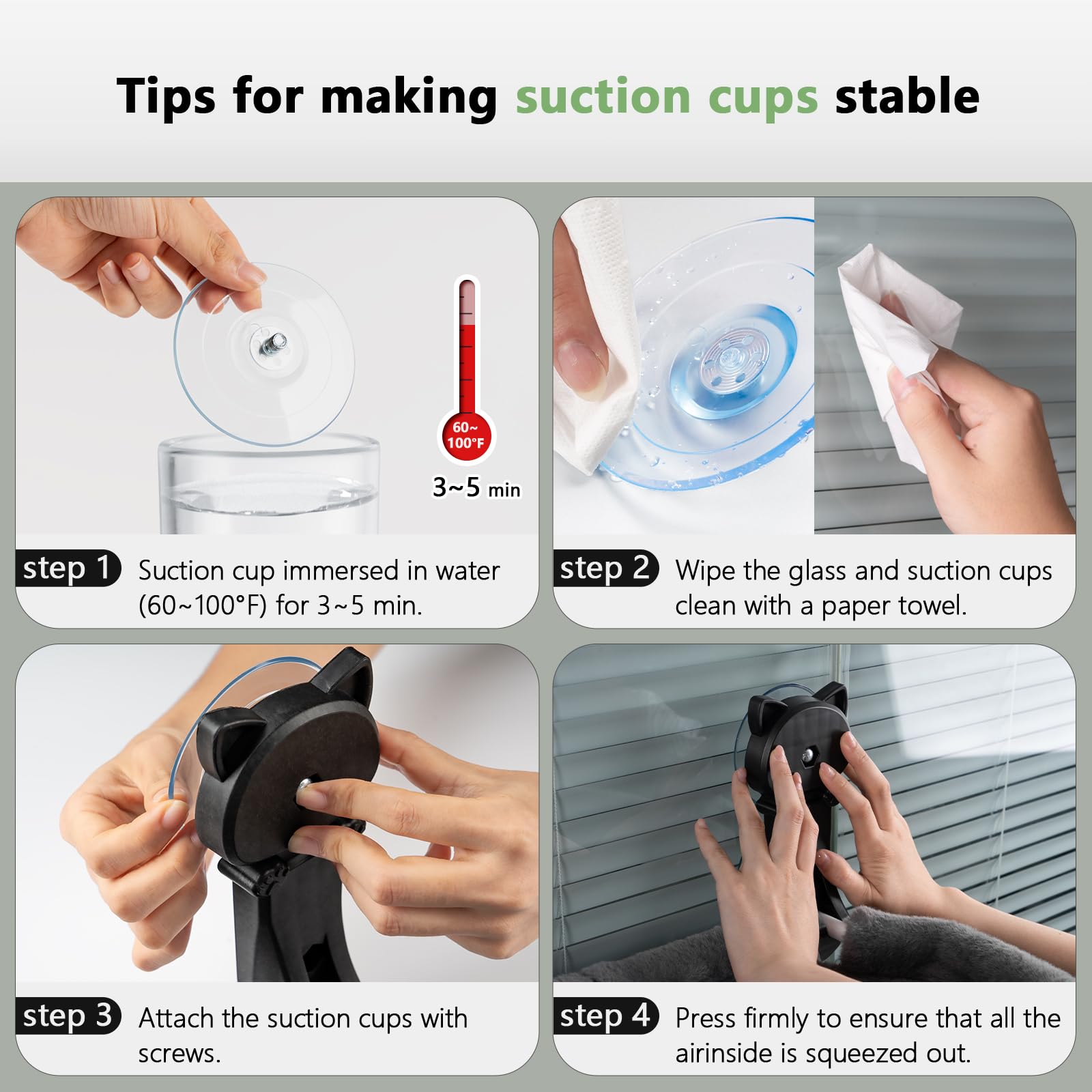 JUNSPOW cat window perch shown folded for discreet storage.