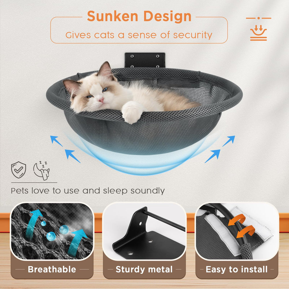 JUNSPOW foldable wall hammock saves space when not in use