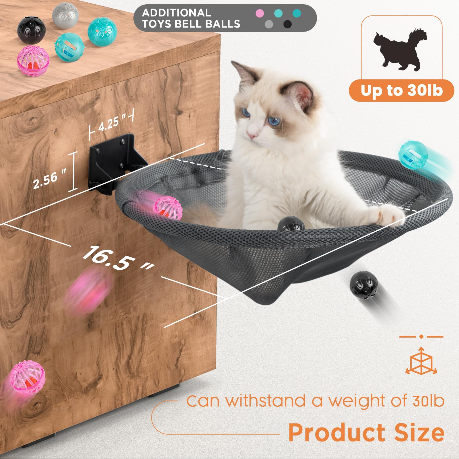 JUNSPOW stable metal frame supports up to 30 lb for secure lounging