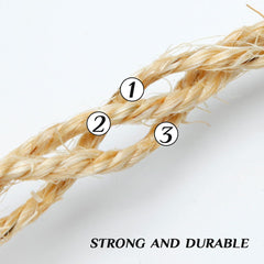 Juomid Cat Sisal Rope 6mm 98ft wrapped around furniture legs for scratching-friendly protection.