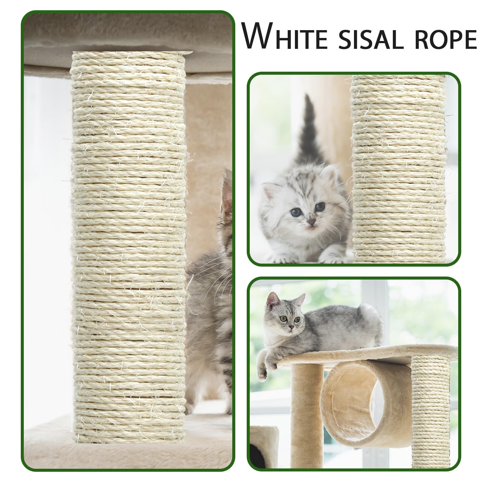 Juomid cuerda sisal para gatos, juguete casero que estimula el juego