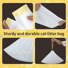 Juomid liners fit standard litter boxes for thorough coverage.