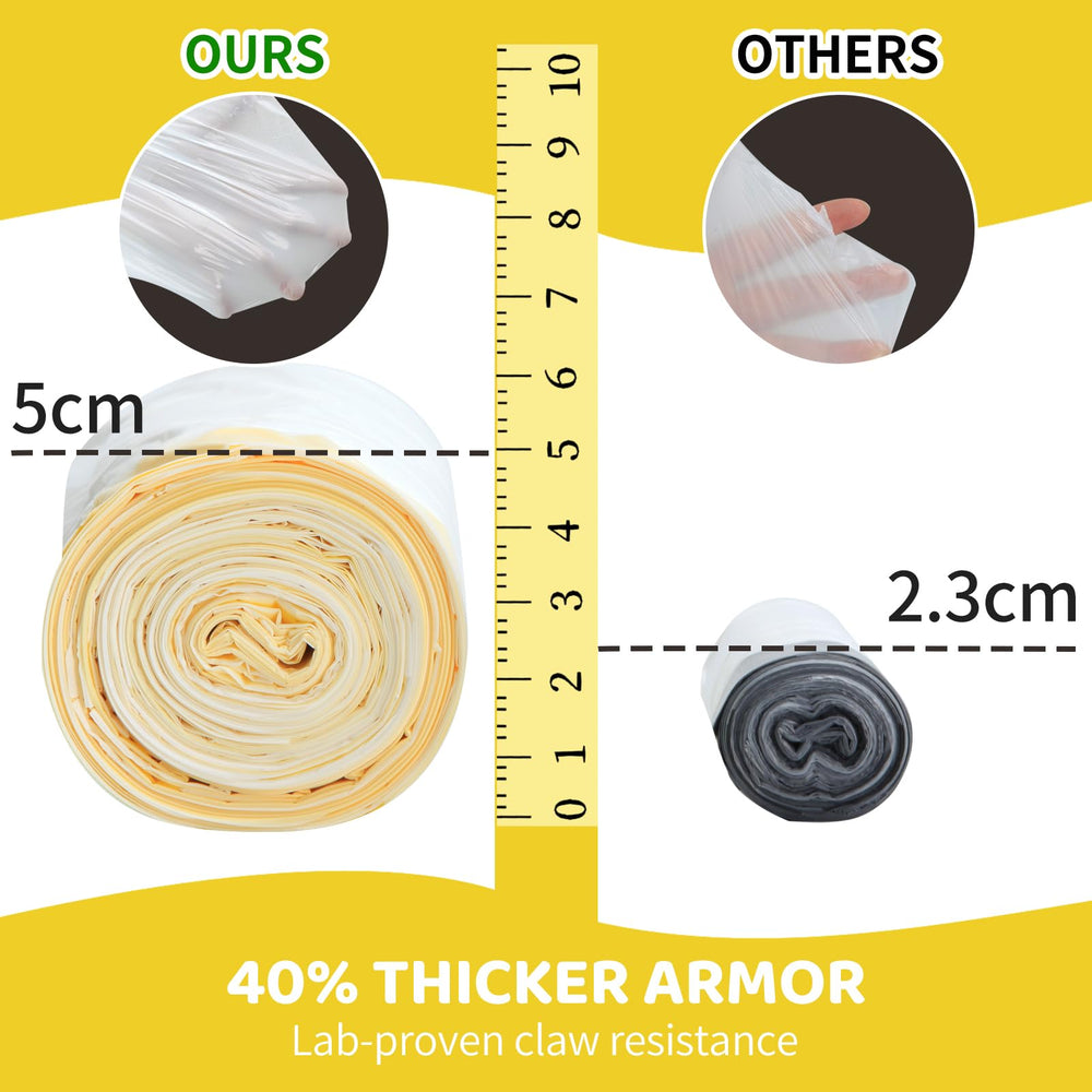 Juomid heavy-duty liners handle heavy clumps and spills.