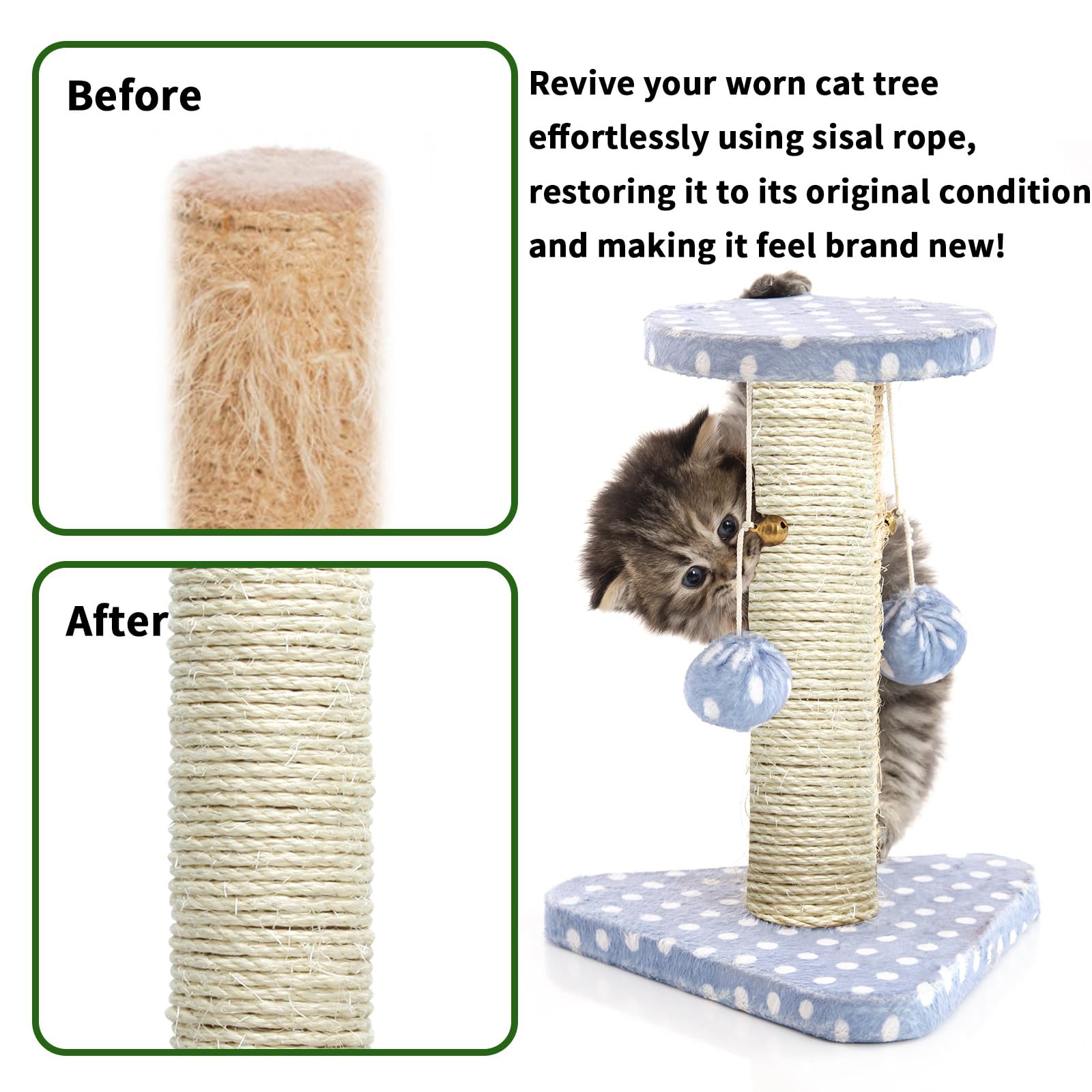 Juomid sisal rope for indoor/outdoor use supports decorating and DIY.