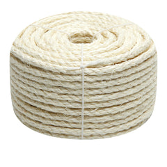 Juomid natural sisal rope close-up on cat tree showing scratch-friendly texture.