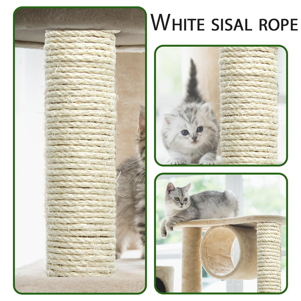 Juomid sisal rope wrapped around a post demonstrating cat scratcher repair.