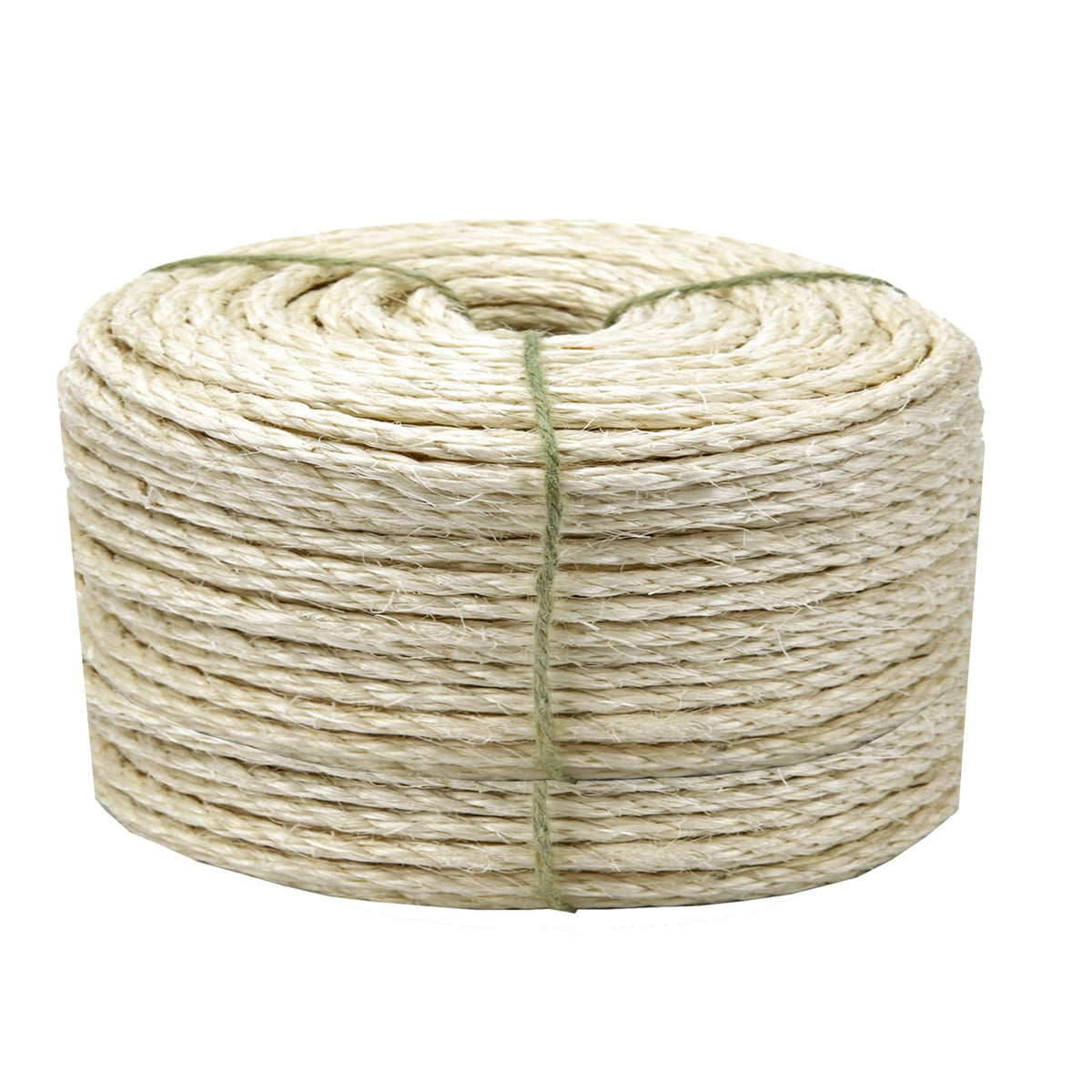 Juomid white sisal rope 3mm 50m close-up highlighting rough scratching surface for cats.